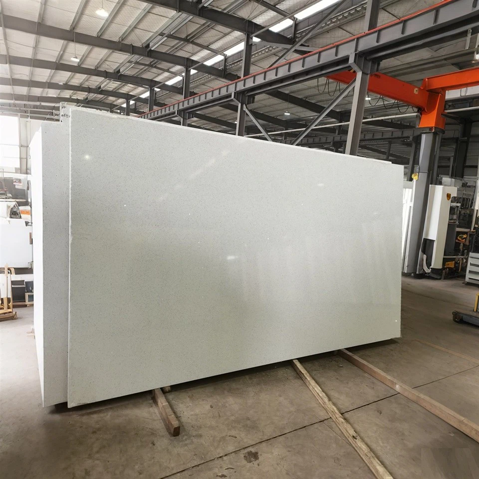 Crystal white quartz worktop